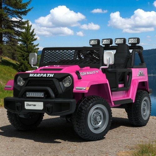 Зображення товару Дитячий електромобіль M 6108 EBLR-8(24V) BAMBI RACER: двомісний, 24V 7A, 4x90W, шкіра - РОЖОВИЙ на Raspashonka.ua фото 12
