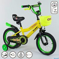 Фото анонса велосипед 14" дюймов 2-х колёсный r - 14135 "corso" (1) новый ручной тормоз, корзинка, звоночек, сидение с ручкой, доп. колеса, собранный на 75% в коробке: желтый от интернет магазина Raspashonka.ua