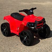 детский квадроцикл m 3893 el-3:20w, eva, кожа - красный - Raspashonka.ua