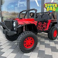 Детский электромобиль джип M 4878 EBLR-3(24V) JEEP красный