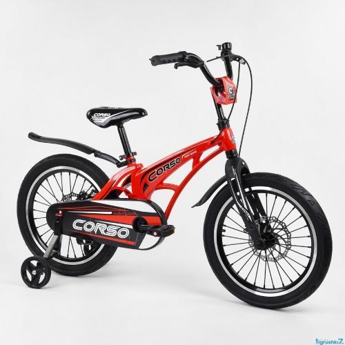 Картинка товара Детский велосипед CORSO MG-18711 (1) 18 дюймов, 2-х колёсный, магниевая рама, дисковые тормоза, КРАСНЫЙ на Raspashonka.ua фото 2
