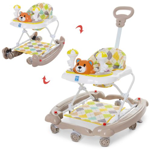 Картинка товара Детские ходунки Bambi "Мишка" M 3656A-S-2: родительская ручка - БЕЖЕВЫЙ на Raspashonka.ua фото 2