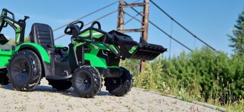 Картинка товара ПОД ЗАКАЗ ! Детский трактор, бульдозер, экскаватор SUPERTOYS SX2068: 2х200W, 24V 7Ah, EVA, с прицепом, кожа - ЗЕЛЕНЫЙ (SX-2068-24V-ZIELONY) на Raspashonka.ua фото 3