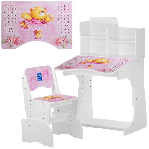 Картинка товара Детская парта "Мишка" Bambi B 2071-55-1: БЕЛАЯ на Raspashonka.ua фото 2