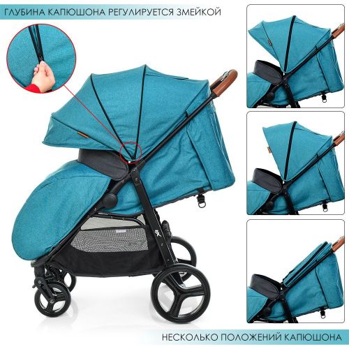 Картинка товара Коляска прогулочная ME 1024L X4: EVA колеса - SEA GREEN на Raspashonka.ua фото 5