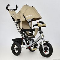 Фото анонса детский 3-х колесный велосипед best trike 7700 в - 5780: надувные колеса, поворотное сиденье, фара - бежевый от интернет магазина Raspashonka.ua