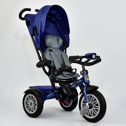 Картинка товара Детский 3-х колесный велосипед BEST TRIKE 6188 В - 8340: надувные колеса, фара, кожаный бампер - СИНИЙ на Raspashonka.ua фото 3