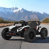 детский двухместный электромобиль багги m 6073 eblr-1 bambi racer: пульт 2,4g, 140w, 2х12v 7-9а, 9 км/ч - белый - Raspashonka.ua