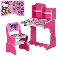 Фото анонса детская парта bambi "hello kitty" w 2071-64-4: малиновая от интернет магазина Raspashonka.ua