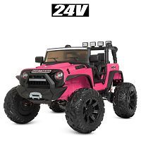 Детский электромобиль джип M 4296 EBLR-8(24V) BUGGY розовый