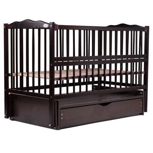 Картинка товара Детская кроватка Babyroom Веселка маятник DVMO-2 622006: ящик, откидной бок, ВЕНГЕ на Raspashonka.ua фото 2