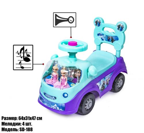 Картинка товара Каталка-толокар "Frozen" 518-Violet - ФИОЛЕТОВЫЙ на Raspashonka.ua фото 2