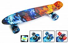 Фото анонса penny board 22" "огонь и лед" - светящиеся колёса! (1507802626) от интернет магазина Raspashonka.ua