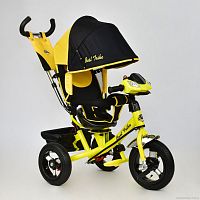 Фото анонса детский 3-х колесный велосипед best trike 7700 в - 6120: надувные колеса, поворотное сиденье, фара - желтый от интернет магазина Raspashonka.ua