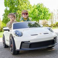 Детский электромобиль PORSCHE 911 GT3, M 6111 EBLR-1 PORSCHE белый 