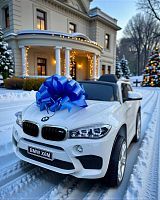 Детский электромобиль джип BMW X6M  JJ 2199 EBLR-1  белый