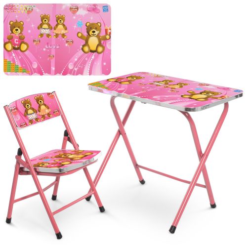 Картинка товара Детский столик складной Bambi "Мишка" A19-BEAR: РОЗОВЫЙ на Raspashonka.ua фото 2