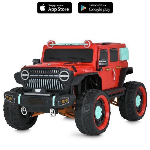 Детский электромобиль джип M 5831 EBLR-3 BAMBI RACER красный фото 2