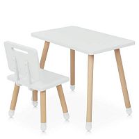 Фото анонса столик и стульчик m 4256 square white от интернет магазина Raspashonka.ua
