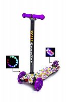 Фото анонса самокат maxi "violet flowers" (2124391184) светящиеся колёса! от интернет магазина Raspashonka.ua