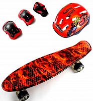 Фото анонса комплект penny board fire +защита+шлем (1231782457) от интернет магазина Raspashonka.ua