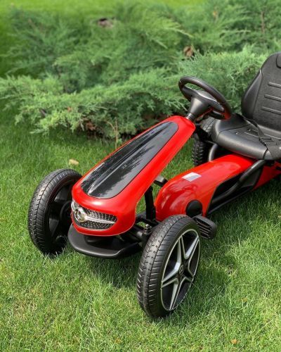 Детский педальный картинг Mercedes M 4271 E-3:EVA-колёса - КРАСНЫЙ фото 11