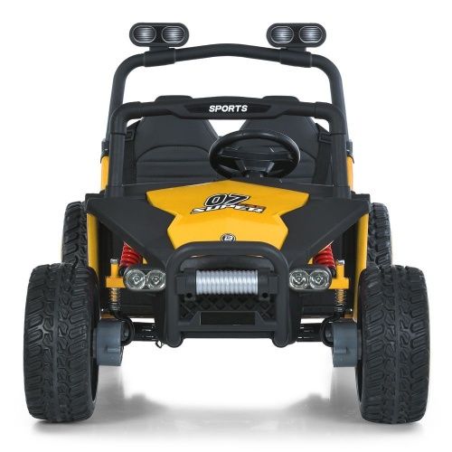 Зображення товару Двомісний дитячий джип М 6207 EBLR-6(24V): 180W / 8 км, 2x12V7AH, EVA, пульт 2,4 - ЖОВТИЙ на Raspashonka.ua фото 7