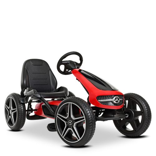 Детский педальный картинг Mercedes M 4271 E-3:EVA-колёса - КРАСНЫЙ фото 4