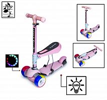 Фото анонса самокат scooter 3in1 pink. смарт-колеса! (1431149046) от интернет магазина Raspashonka.ua