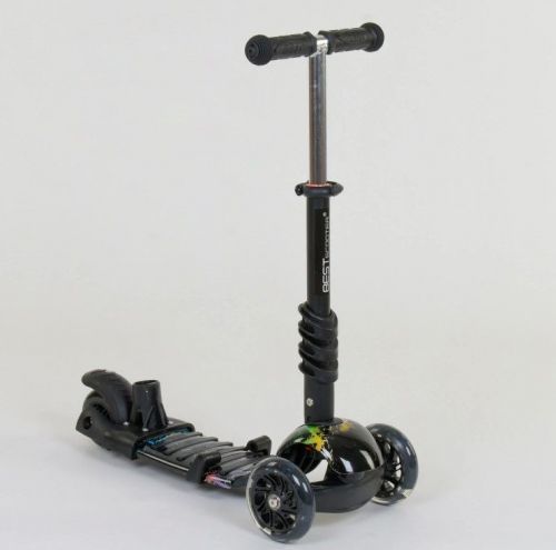 Картинка товара Самокат 5в1 Best Scooter 35110(1), подсветка колёс, корзинка, ЧЁРНЫЙ на Raspashonka.ua фото 3