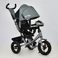 Фото анонса детский 3-х колесный велосипед best trike 7700 в - 6230: надувные колеса, поворотное сиденье, фара - серый от интернет магазина Raspashonka.ua