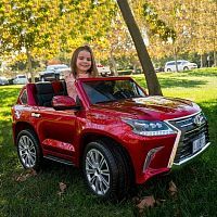 Детский электромобиль джип M 3906 EBLRS-3 LEXUS бордовый