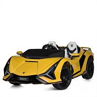 детский электромобиль m 5072 eblr-6 lamborghini sian: двухместный, пульт 2.4g, моторы 120w, 8 км/ч, 12v 14а - желтый - Raspashonka.ua
