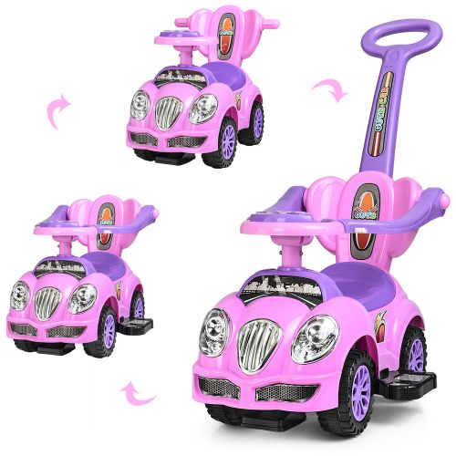 Картинка товара Детская машина-толокар Bambi HZ 558 W-8-9: родительская ручка - РОЗОВО-СИРЕНЕВАЯ на Raspashonka.ua фото 2