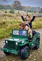 Детский электромобиль джип M 5861 EBLR-10 JEEP милитари