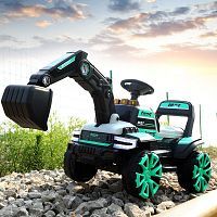 детский электромобиль трактор m 4838 br-15 - бирюзовый - Raspashonka.ua