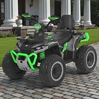 детский квадроцикл maverick m 6276 eblr-5, bambi racer: пульт, 8 км/ч, 12v 4wd 140w, eva, кожа - зеленый - Raspashonka.ua