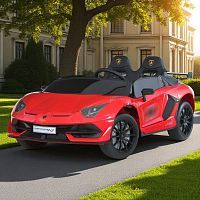 Фото анонса детский электромобиль m 6026 eblr-3(24v), lamborghini aventador sv: 2х местный, 9км/ч, 180w, usb/sd - красный от интернет магазина Raspashonka.ua