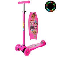 Фото анонса самокат itrike maxi lol jr 3-055-bp, подсветка колёс: розовый от интернет магазина Raspashonka.ua