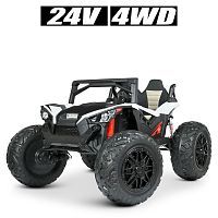 детский электромобиль m 4971 eblr-1(24v) bambi racer: 2,4g, 10км/ч, 500w, 4х4 - белый - Raspashonka.ua