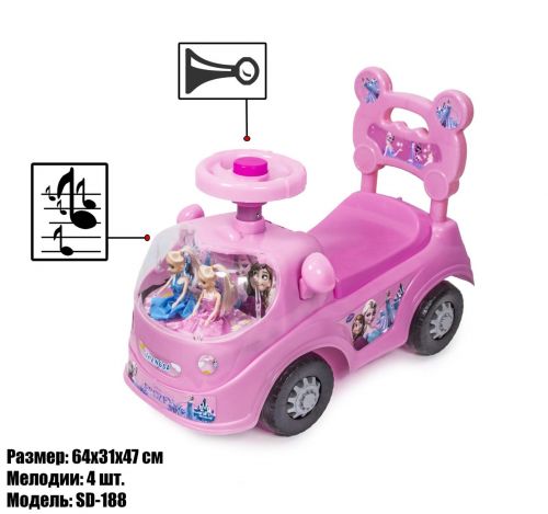 Картинка товара Каталка-толокар "Frozen" 518-Pink - РОЗОВЫЙ на Raspashonka.ua фото 4