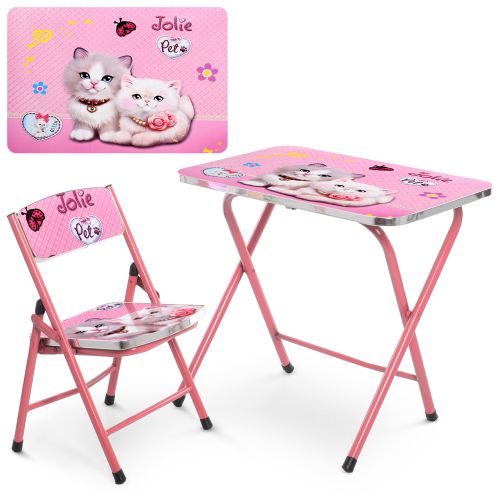 Картинка товара Детский столик складной Bambi "Котята" A19-CT: РОЗОВЫЙ на Raspashonka.ua фото 2