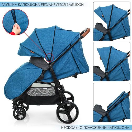 Картинка товара Коляска прогулочная ME 1024L X4: EVA колеса - NAVY BLUE на Raspashonka.ua фото 5