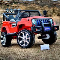 Детский электромобиль Jeep M 3237 EBLR-3:  КРАСНЫЙ