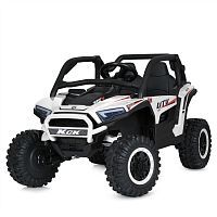 детский электромобиль m 5990 eblr-1(24v) bambi racer: 24v 7a, 4x50w, 10 км/ч, eva, кожа - белый - Raspashonka.ua