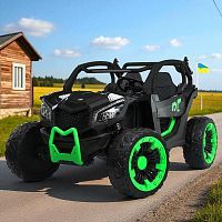 детский электромобиль багги m 6124 eblr-2(24v) bambi racer: пульт, 4*45w, 10 км/ч, 24v 8а - черный - Raspashonka.ua