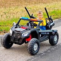 детский электромобиль m 5743 eblr-2, bambi racer: 24v, 2,4g, 4*45w, eva - черный полиция - Raspashonka.ua