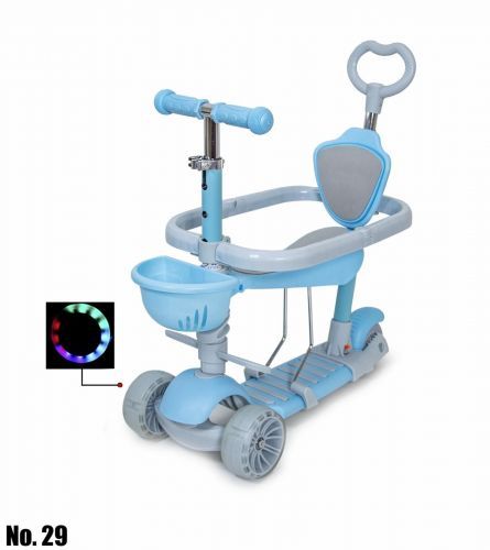 Картинка товара Самокат Scooter Smart 5в1, с бортиком, колёса PU со светом: ГОЛУБОЙ (1937755802) на Raspashonka.ua фото 2