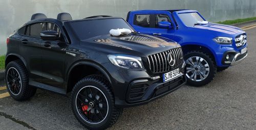 Детский электромобиль джип M 4077 EBLRS-2 MERCEDES черный фото 3