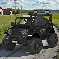 Фото анонса детский электромобиль jeep m 6289 eblr-2, bambi racer: 12v 7a, 90w, 8 км/ч - черный от интернет магазина Raspashonka.ua